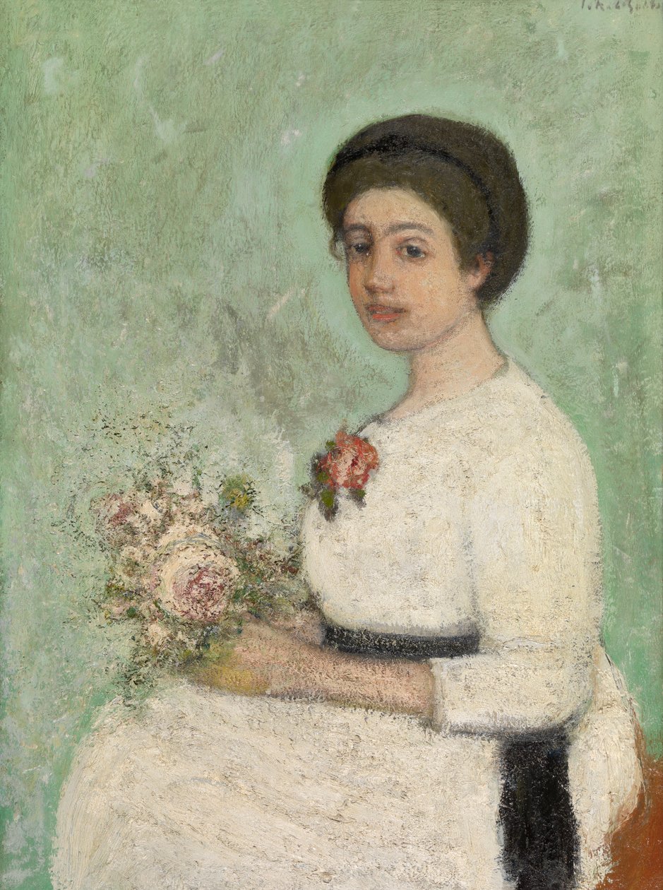 A Noiva Josine (óleo sobre cartão) de Jacobs Smits
