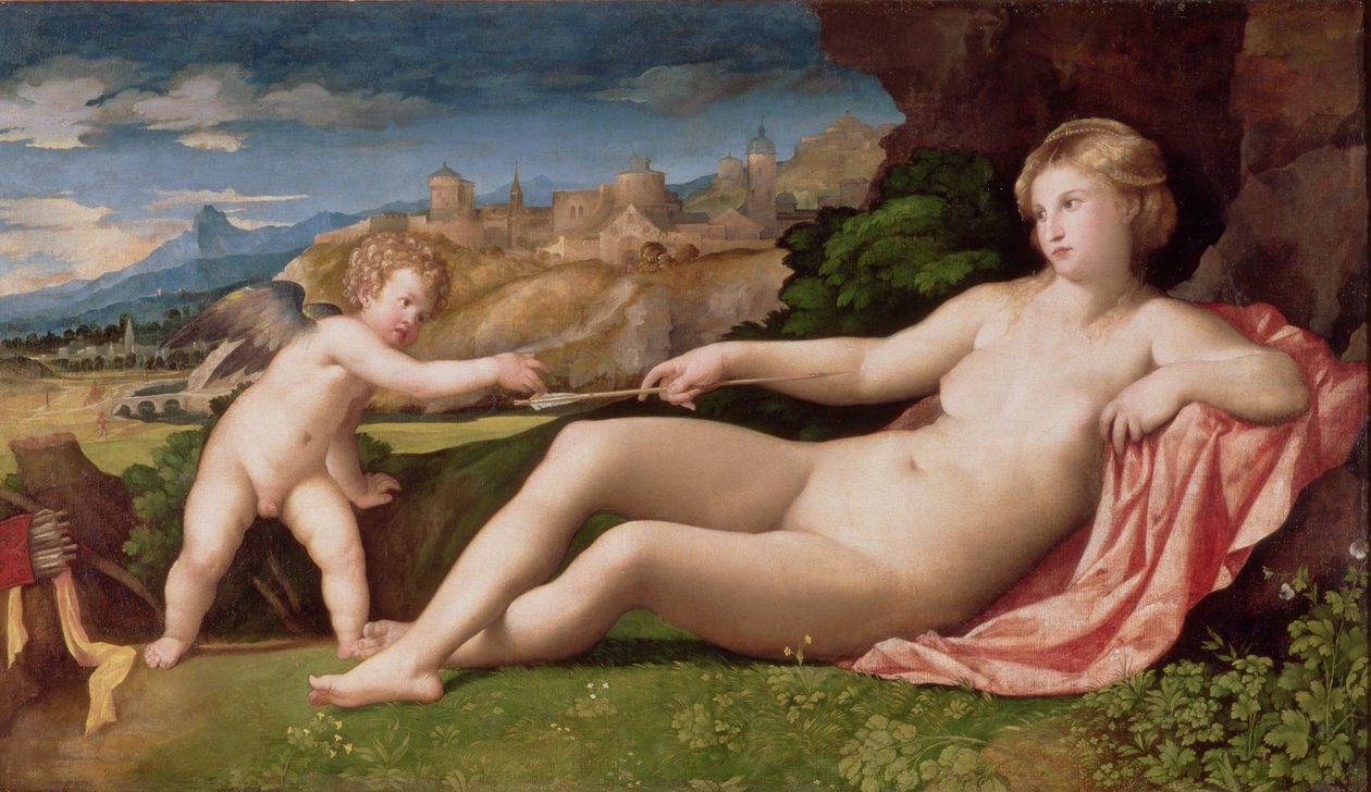 Vênus e Cupido, c.1523-24 de Jacopo Palma