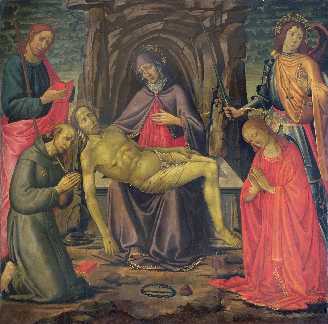 Pieta e Santos de Jacopo del Sellaio