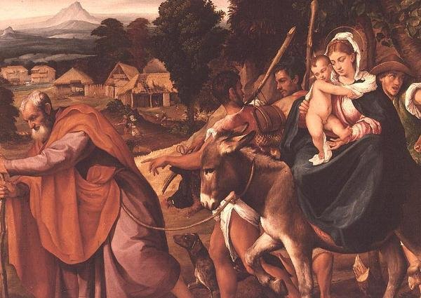 A fuga para o Egito de Jacopo Bassano