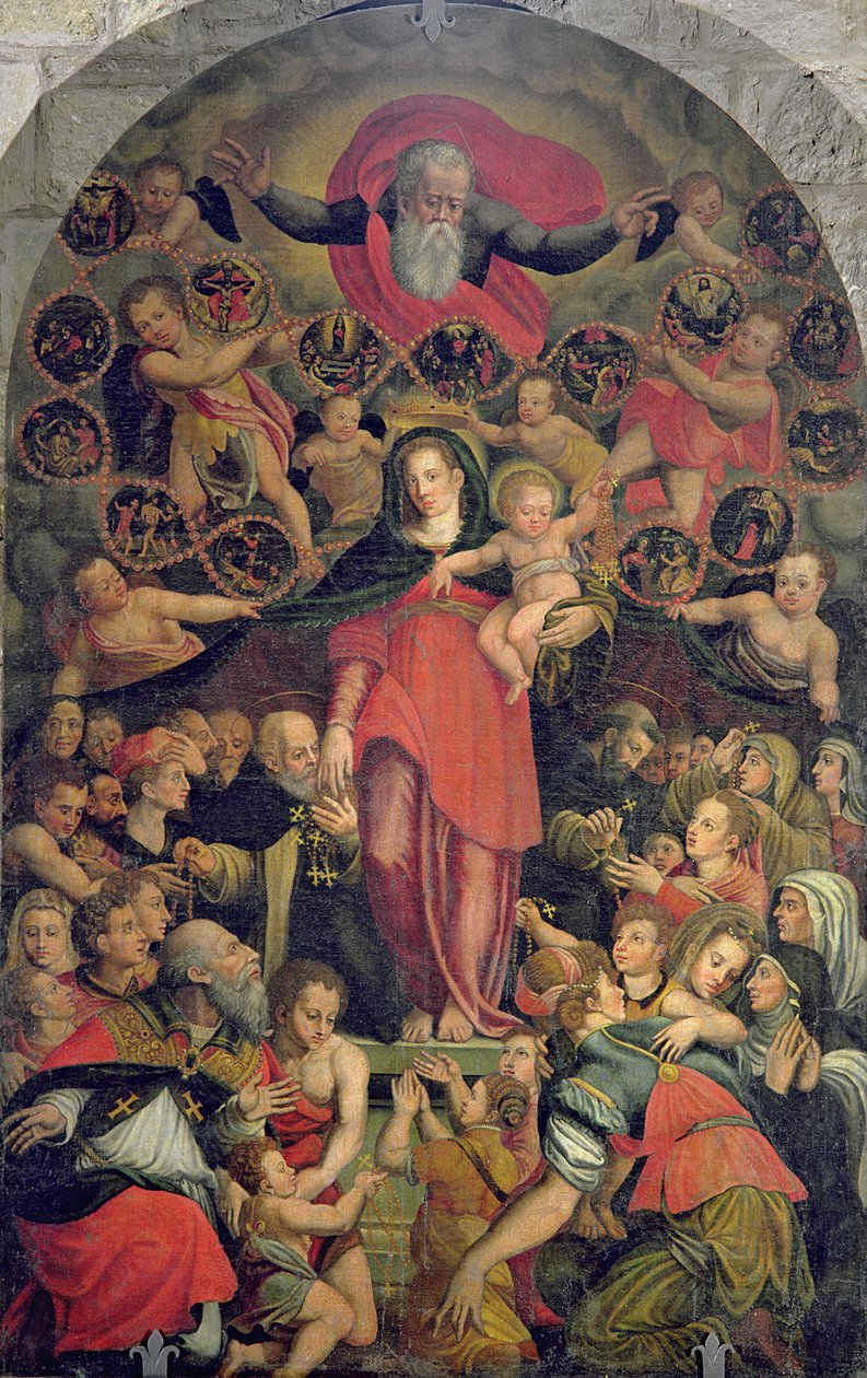 Madonna do Rosário, c.1569 de Jacopo Zucchi