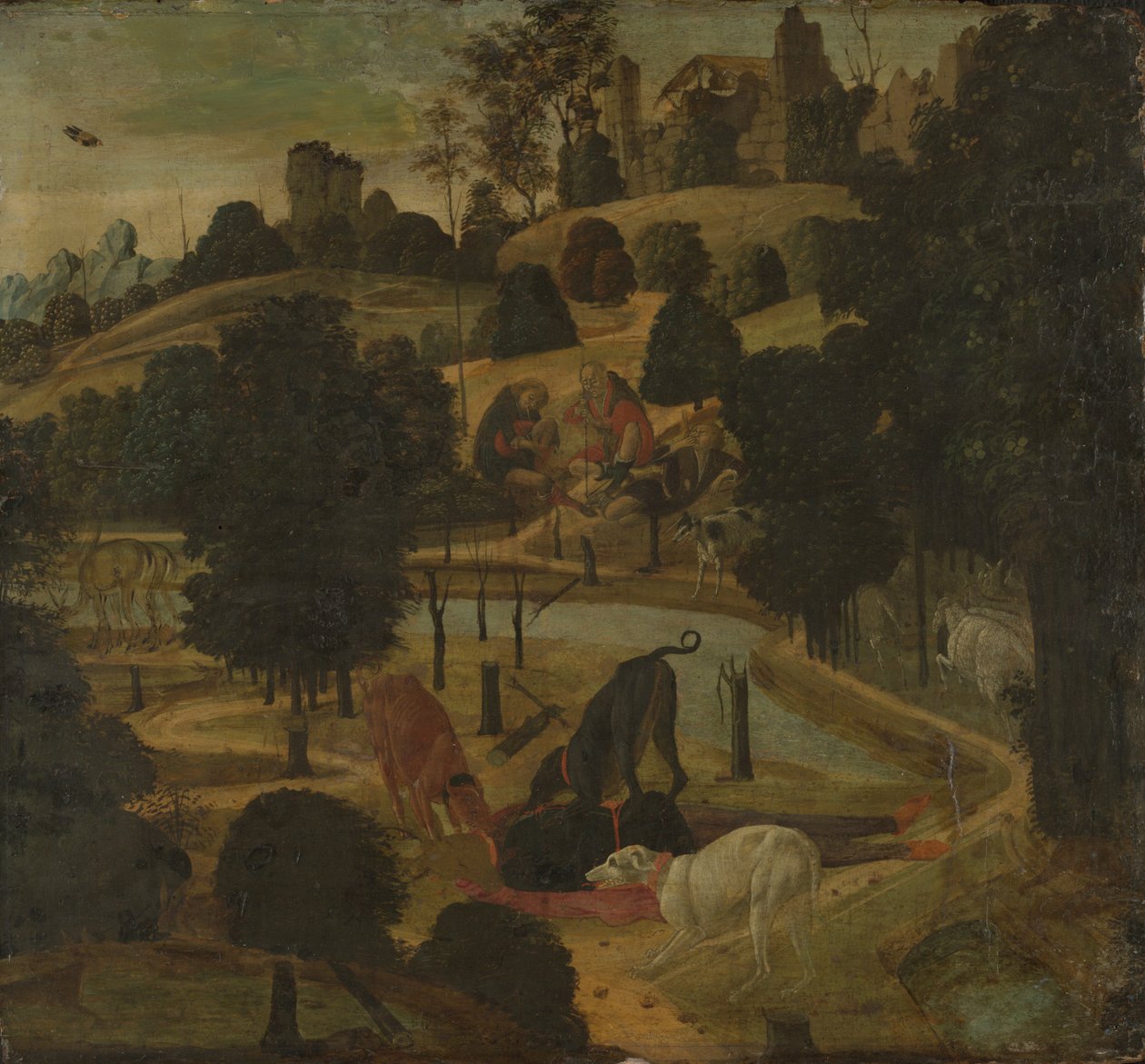 A Morte de Acteon de Jacopo del Sellaio