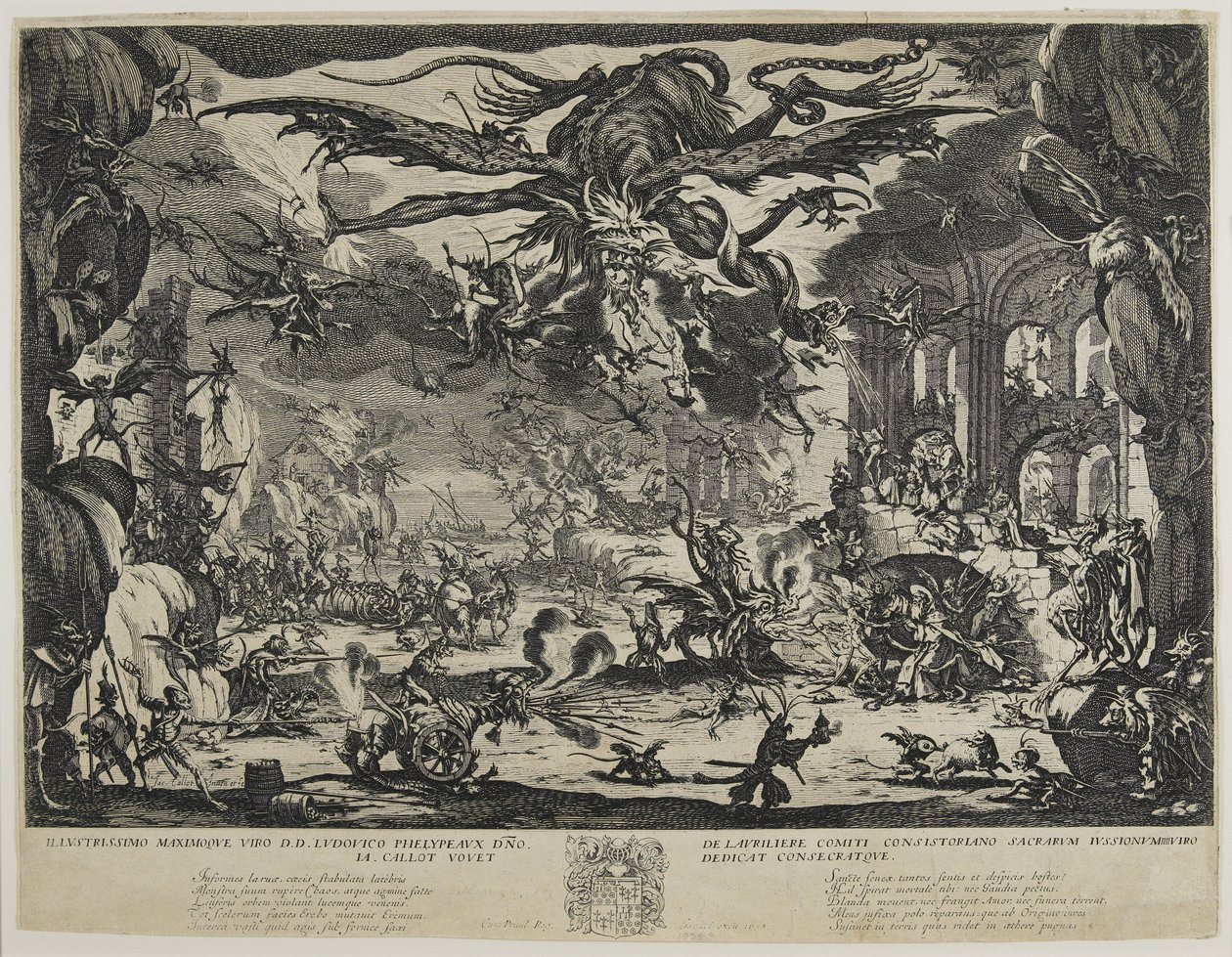 A tentação de Santo Antão, 1635 de Jacques Callot