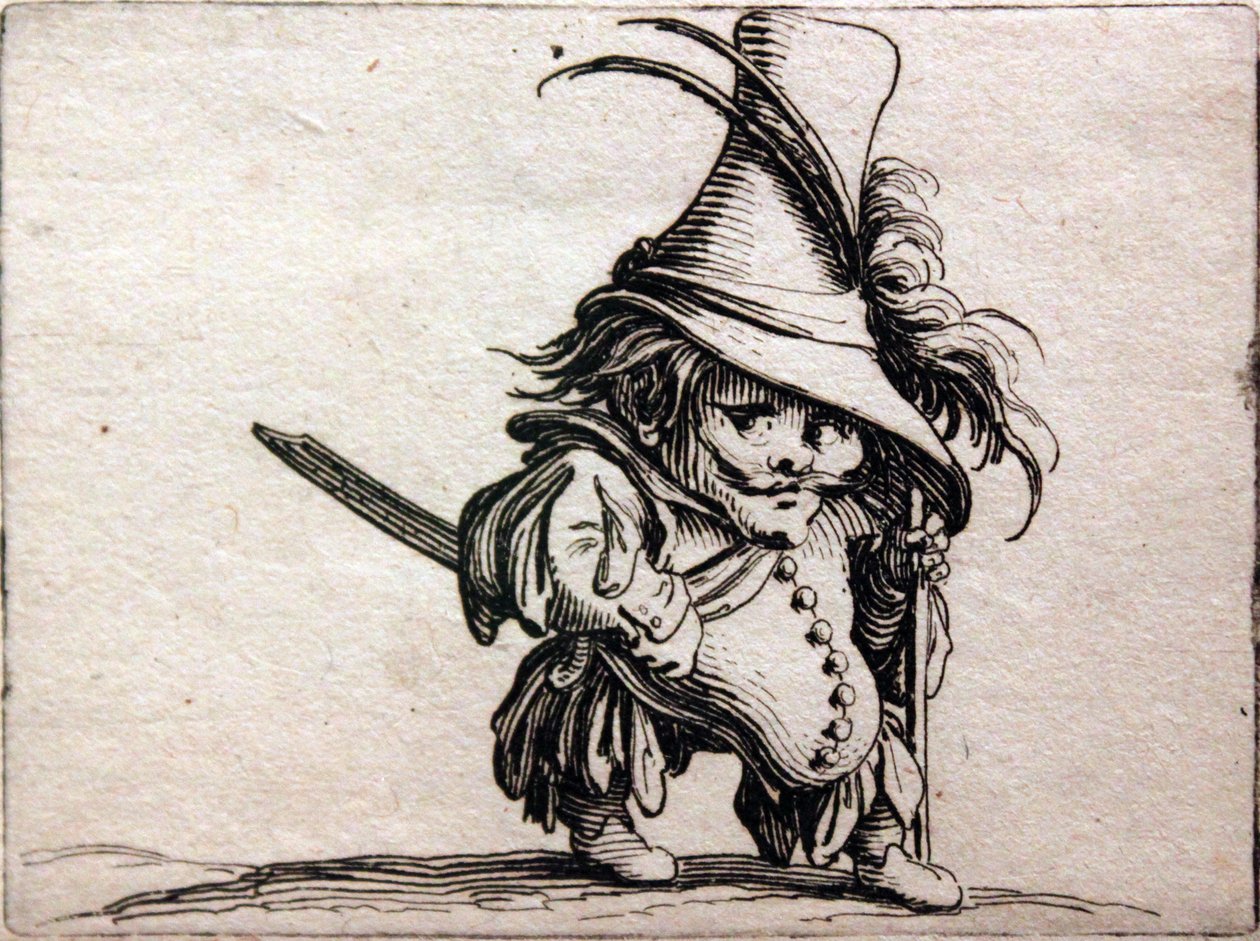 Várias figuras corcundas de Jacques Callot