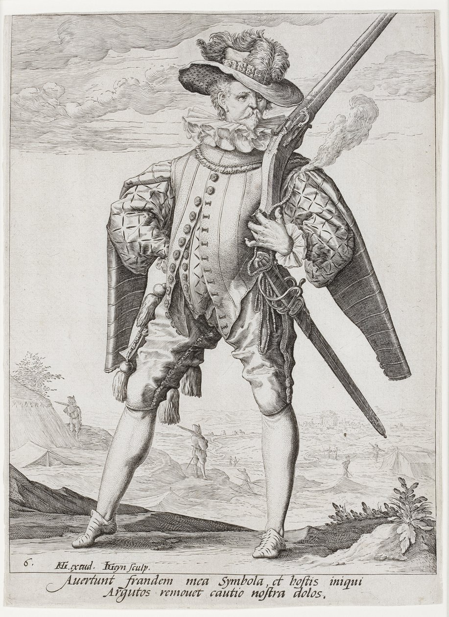 Um mosqueteiro, 1587 de Jacques II de Gheyn