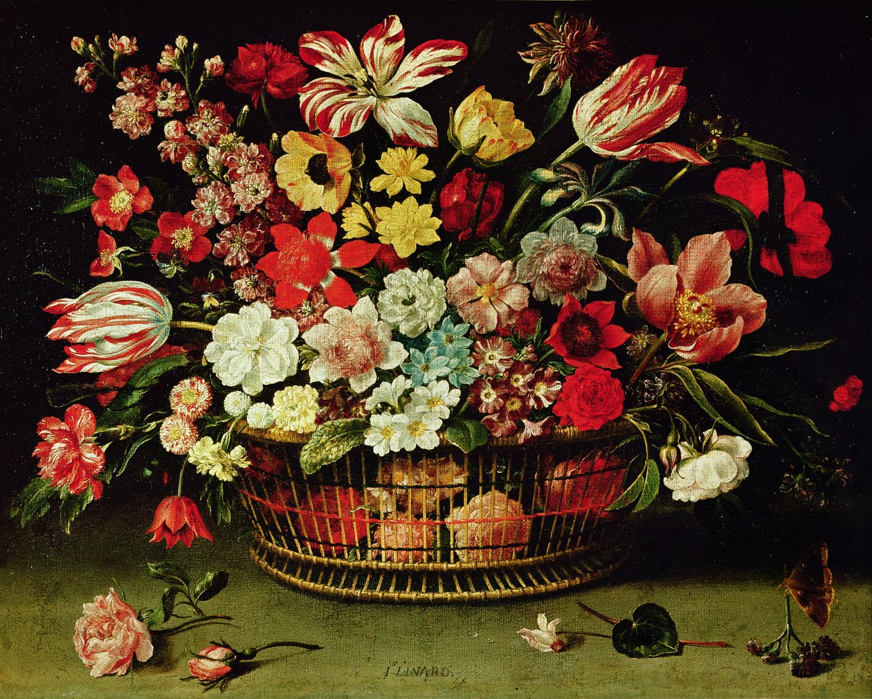 Cesta de flores de Jacques Linard
