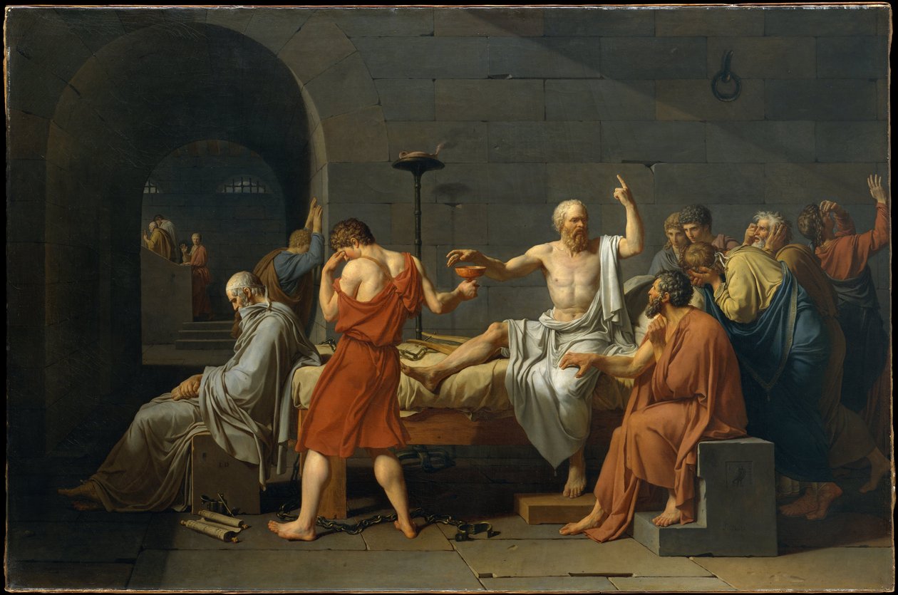 A morte de Sócrates de Jacques Louis David