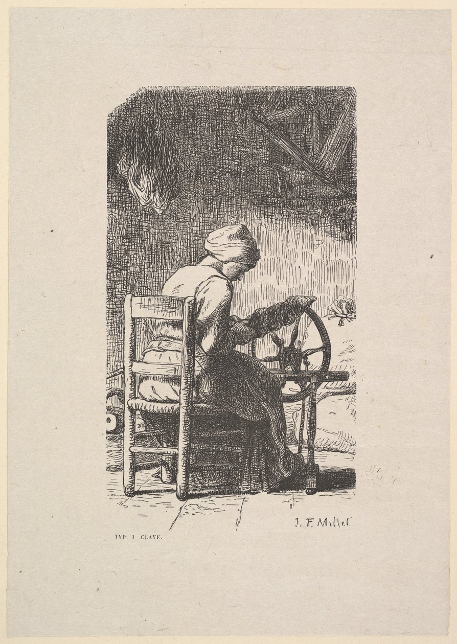 O Spinner, 1853. de Jacques Adrien Lavieille