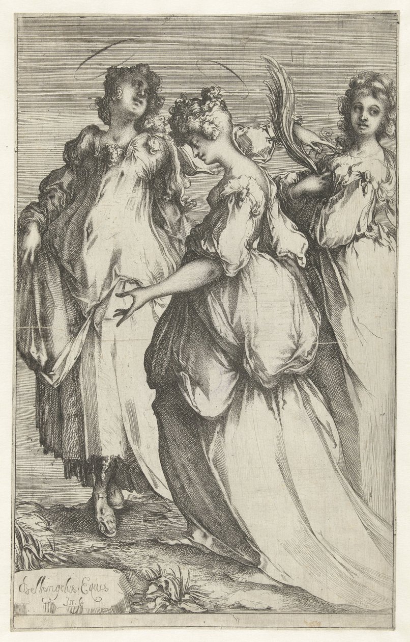 Três mulheres santas de Jacques Bellange