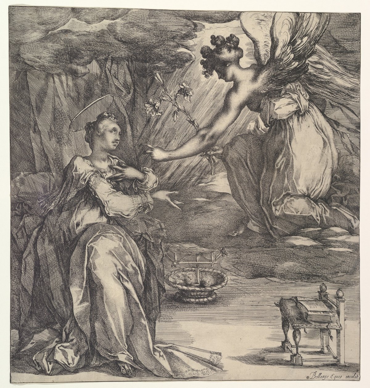 A Anunciação. de Jacques Bellange