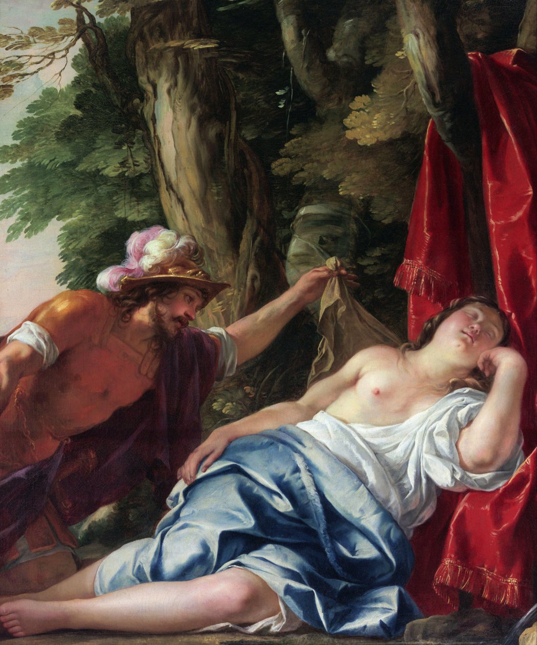 Marte e a virgem vestal de Jacques Blanchard