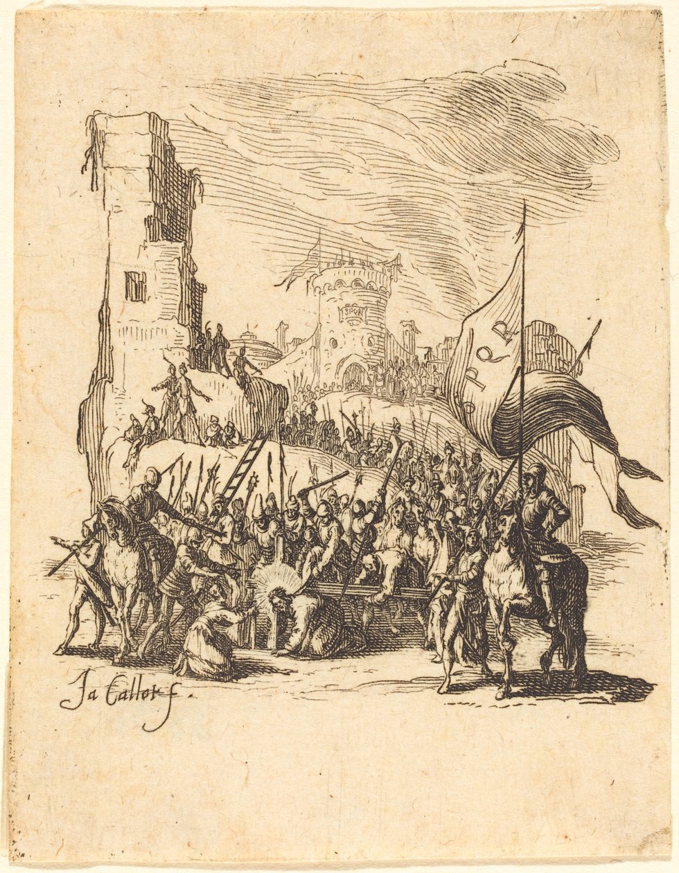 Cristo carregando a cruz de Jacques Callot