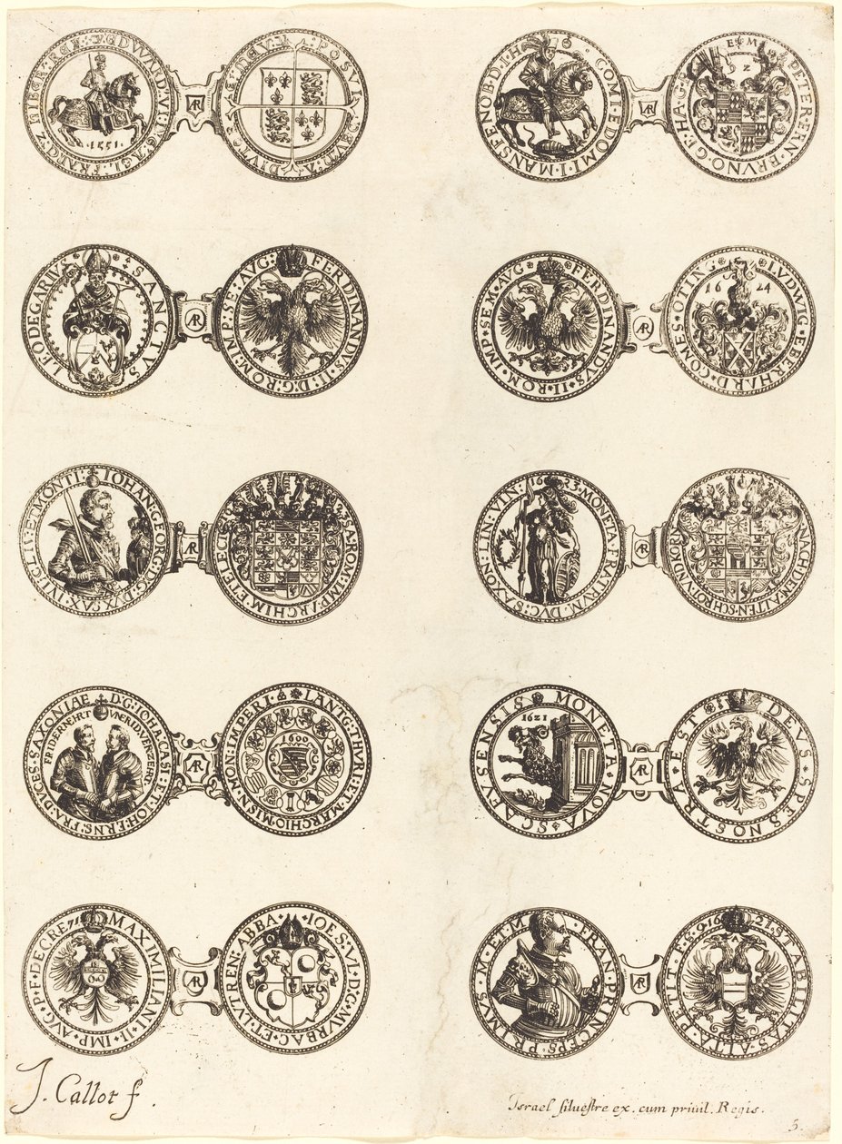 Moedas [placa 5] de Jacques Callot
