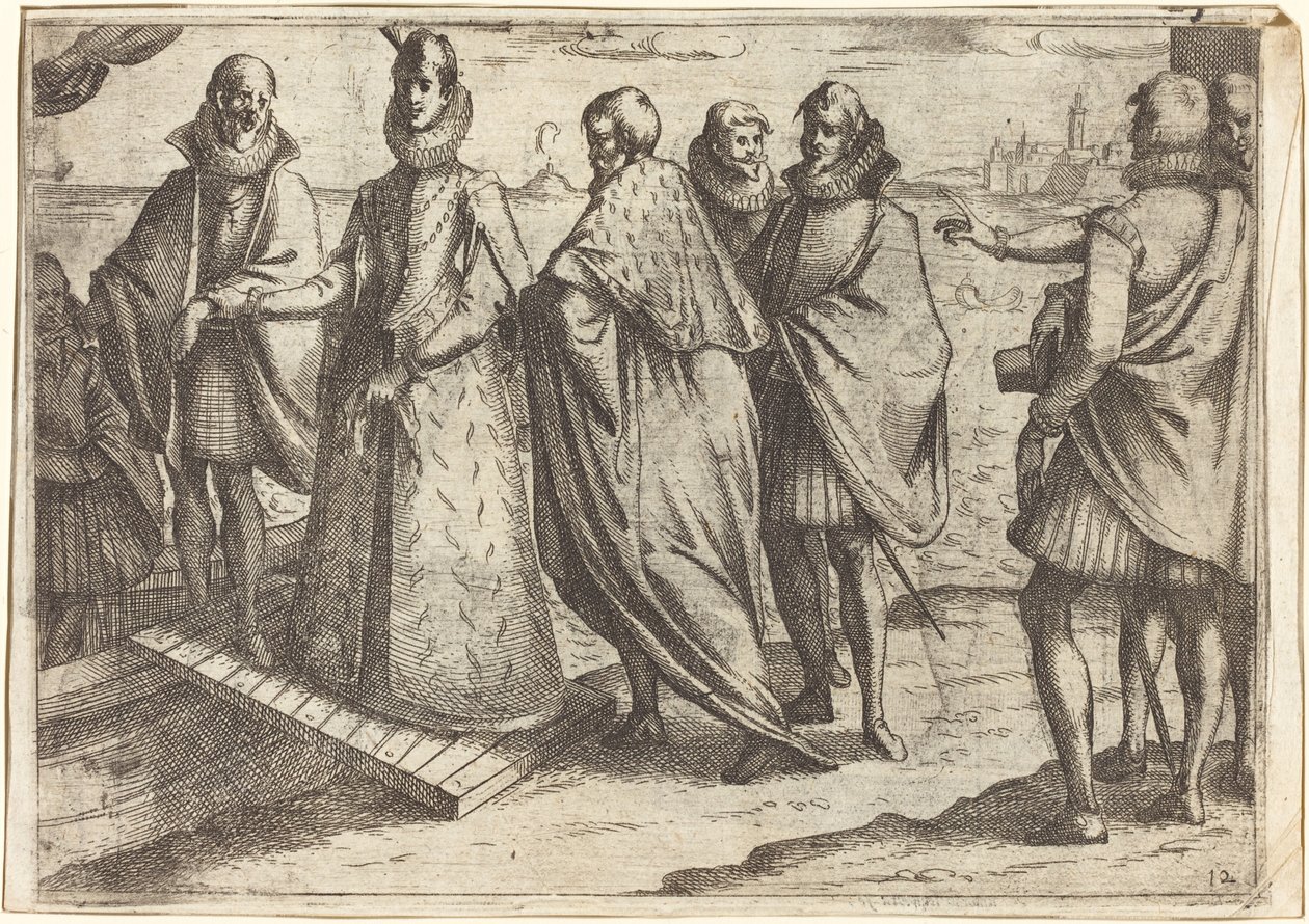 Embarque em Génova [reto] de Jacques Callot