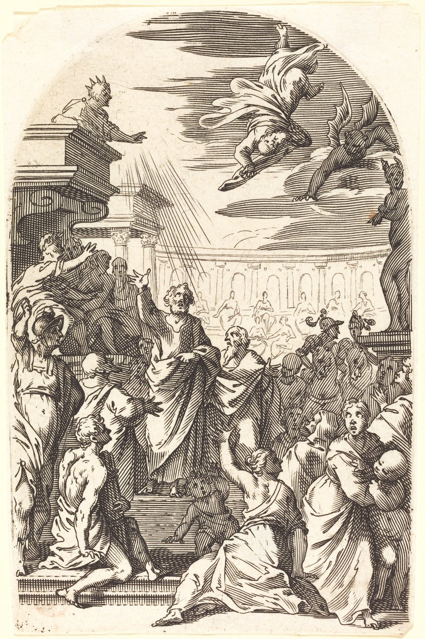 Queda de Simão, o Mago de Jacques Callot