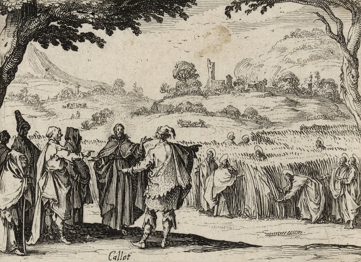 Jesus e os fariseus, 1635 de Jacques Callot