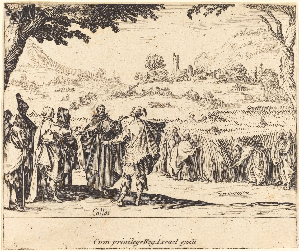 Jesus com os fariseus de Jacques Callot