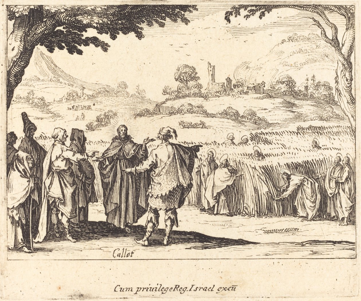 Jesus com os fariseus de Jacques Callot