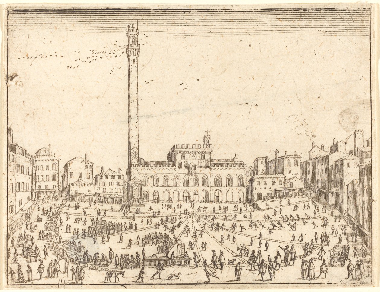 Piazza Publicca, Siena. de Jacques Callot