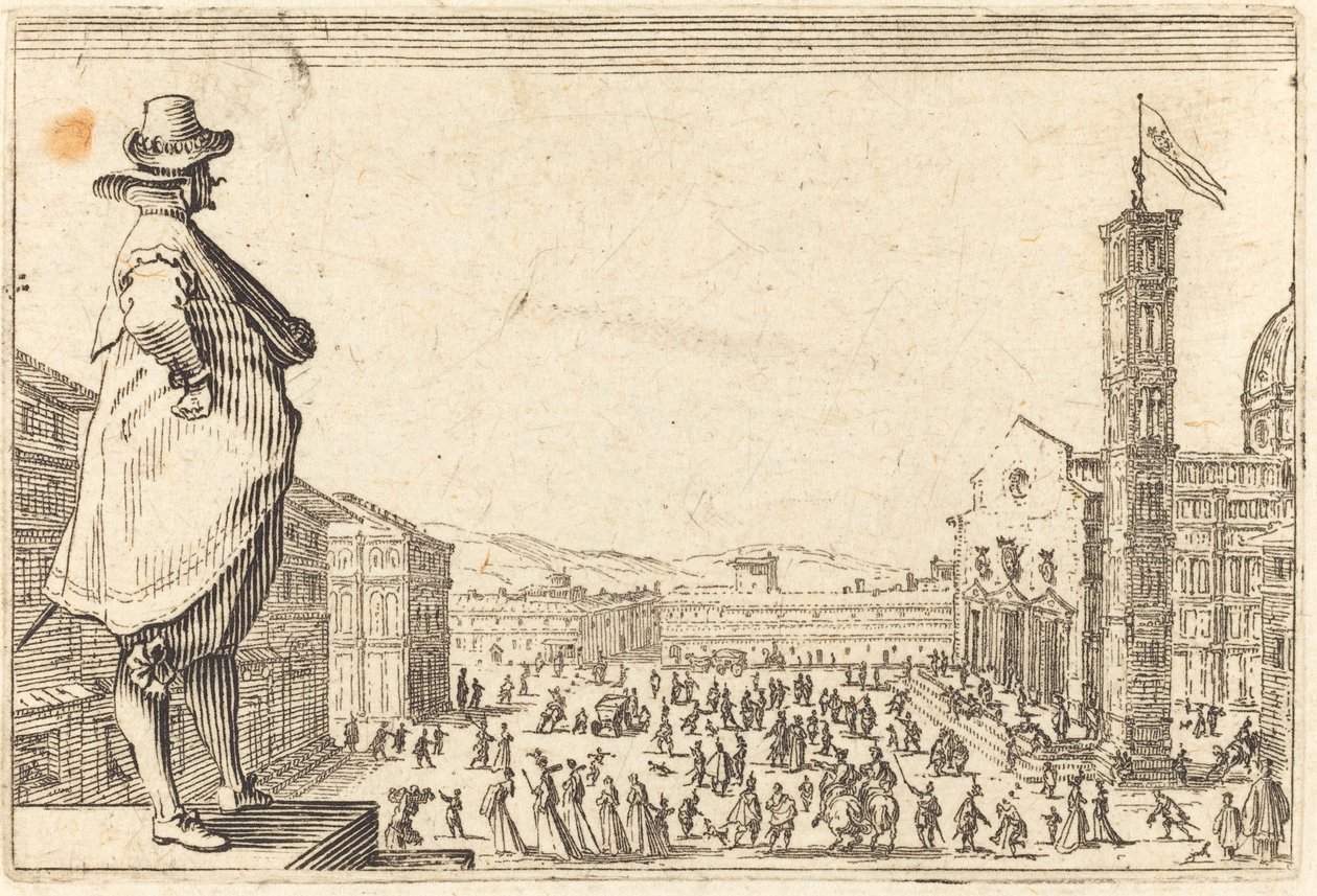 Praça do Duomo, Florença de Jacques Callot