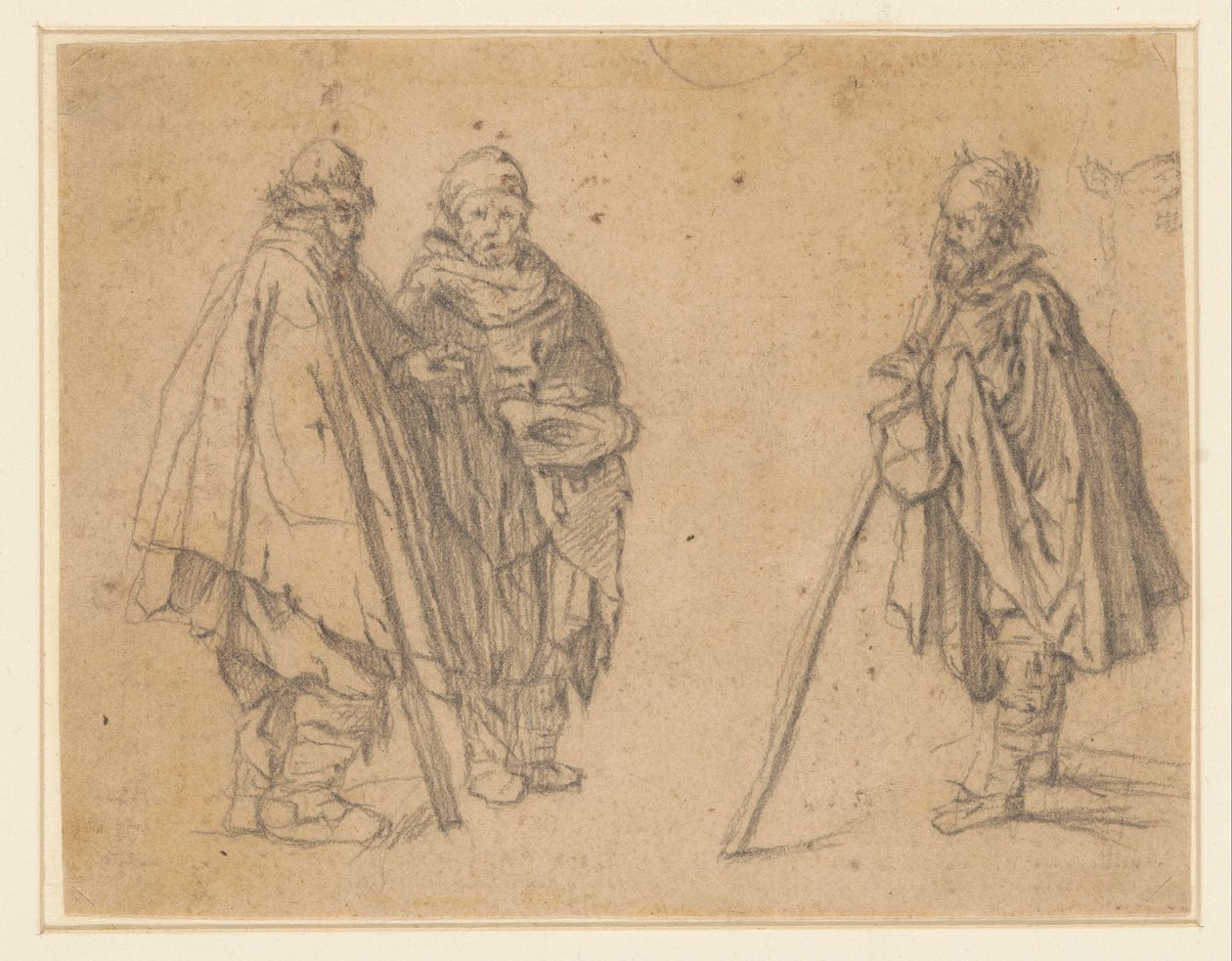 Dois estudos de mendigos de Jacques Callot