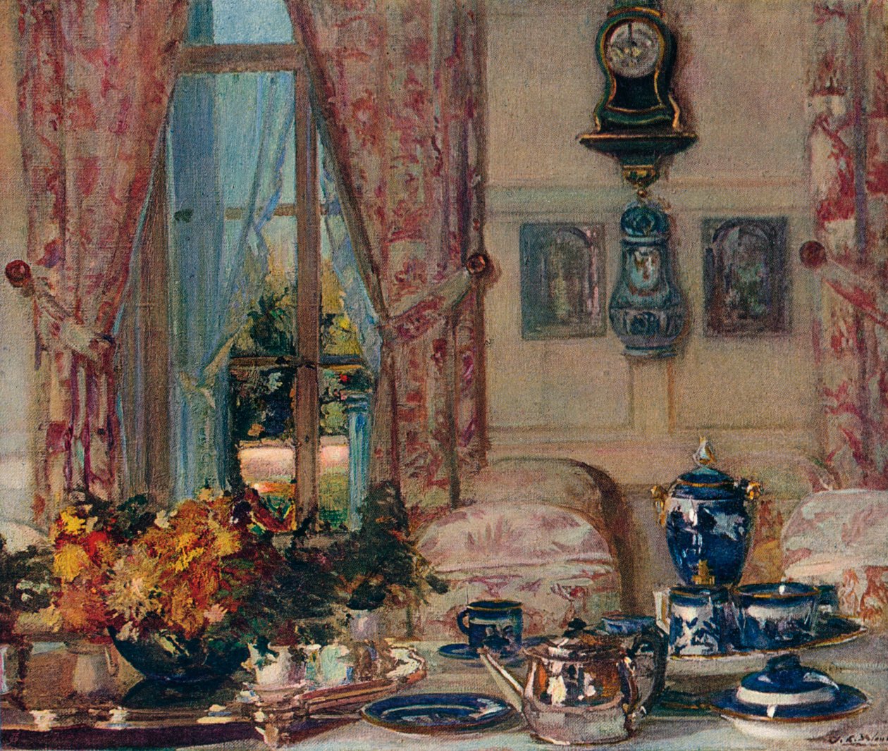 A sala de jantar em Offranville, c1909 de Jacques Emile Blanche