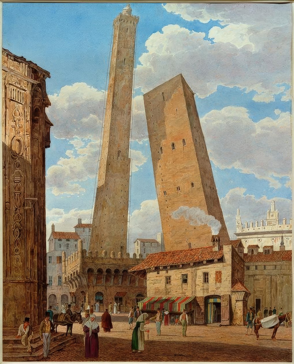 As torres Asinelli e Grisenda de Jakob Alt