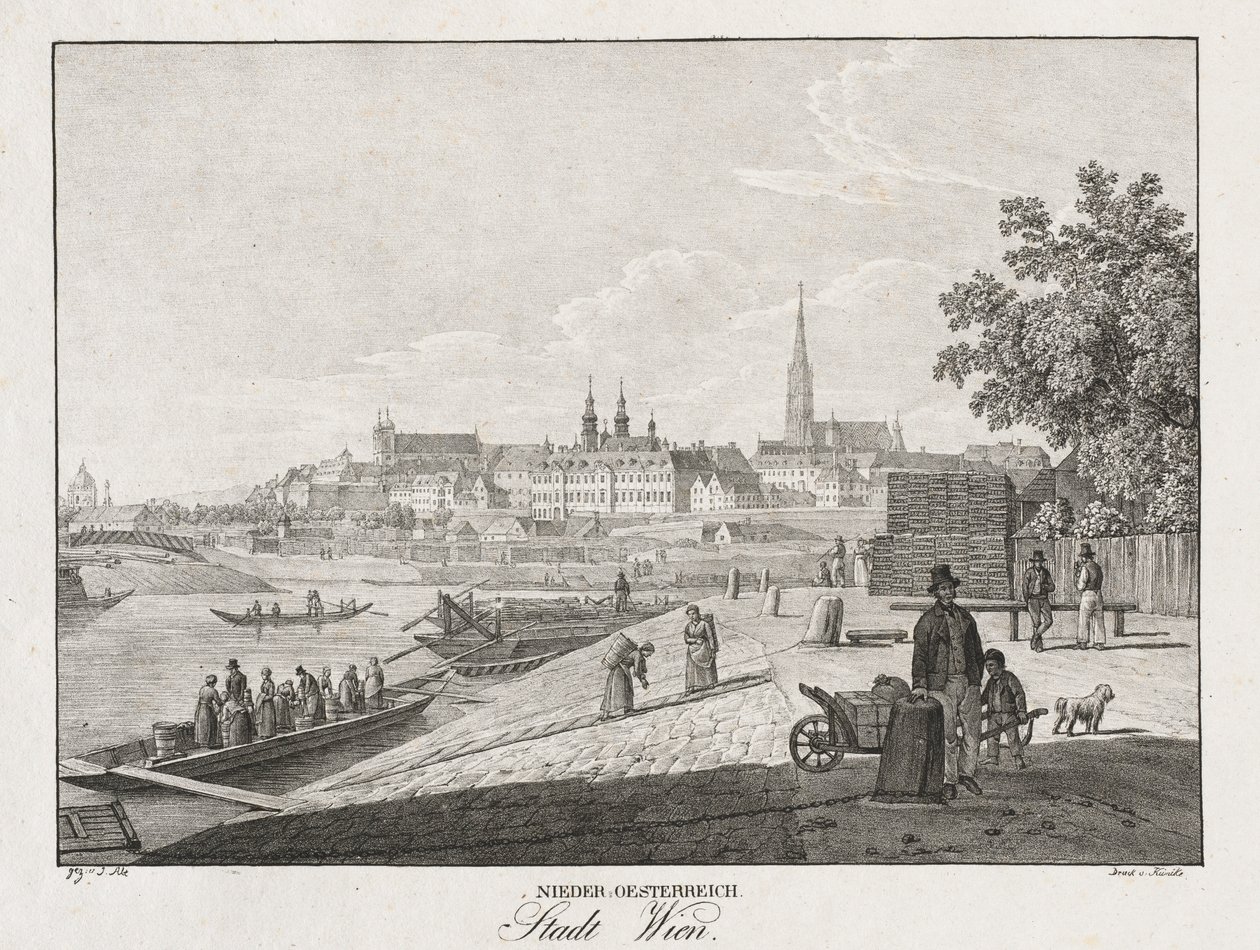 Baixa Áustria, cidade de Viena. de Jakob Alt