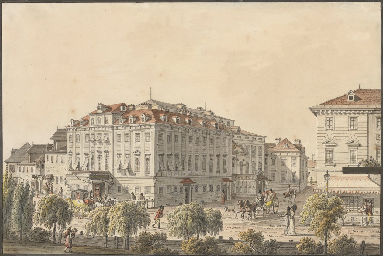 The The Theater an der Wien, ca 1816. de Jakob Alt