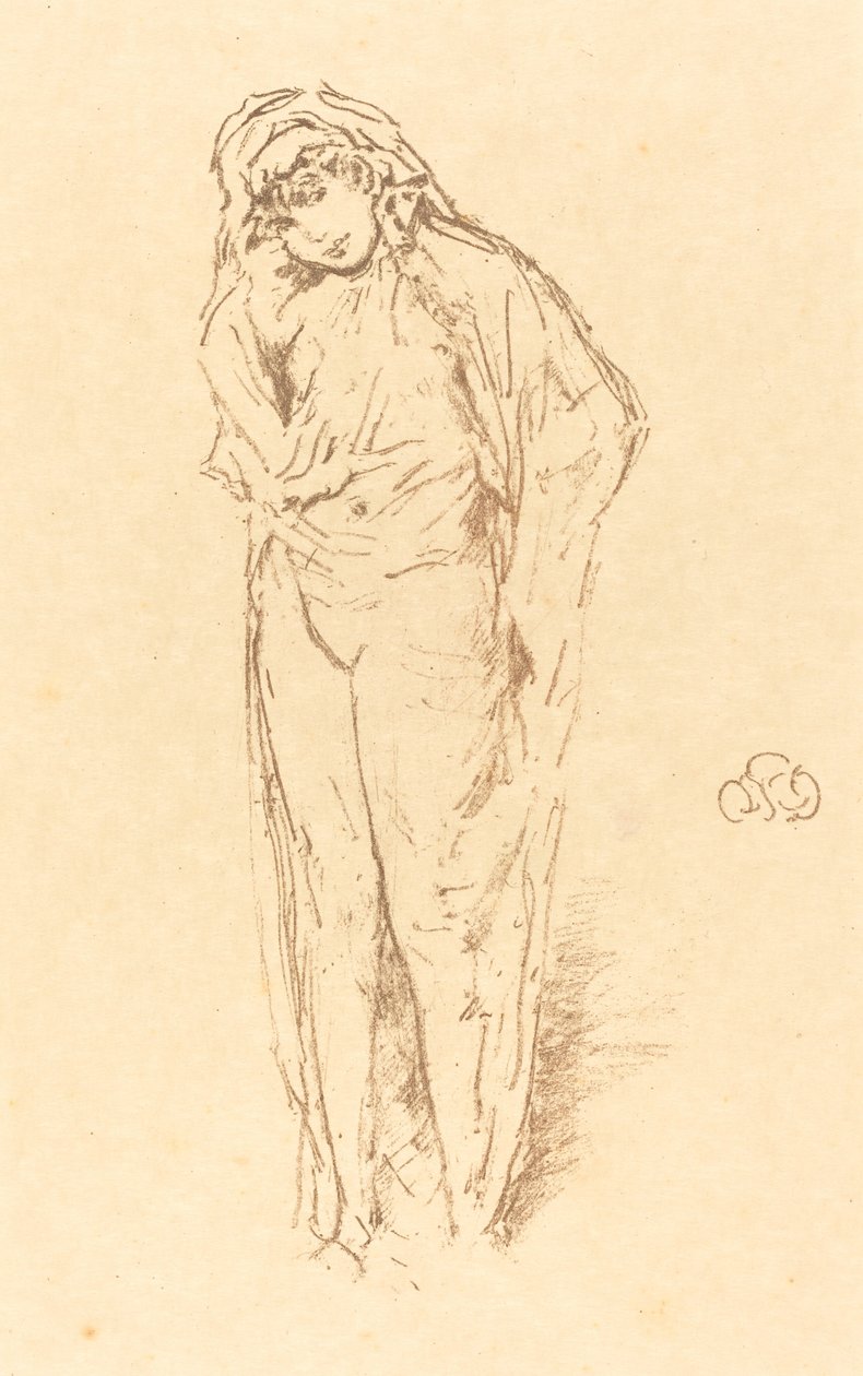 Figura drapeada, em pé, 1891. de James Abbott McNeill Whistler