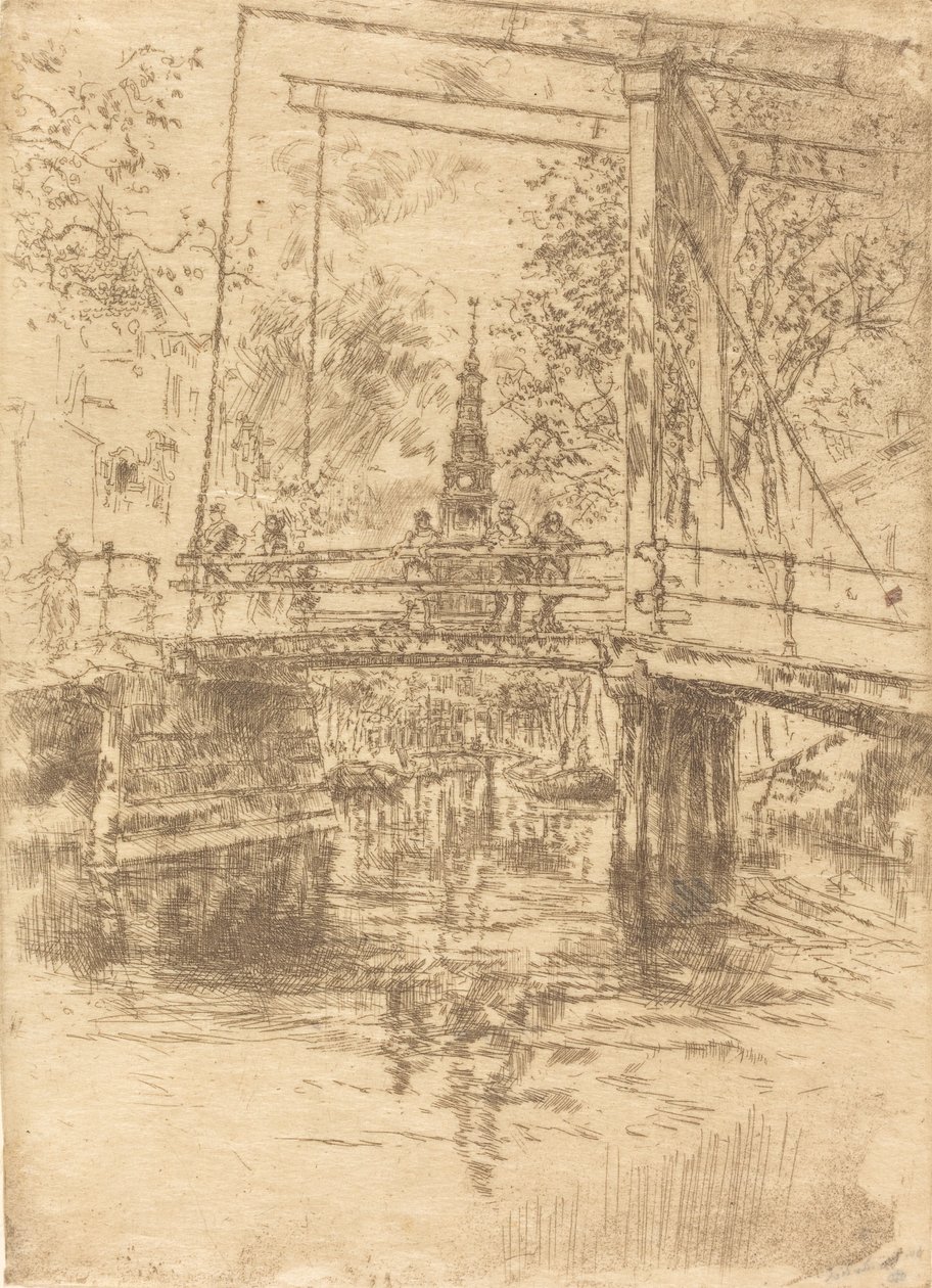 Little Drawbridge, Amesterdão, 1889. de James Abbott McNeill Whistler