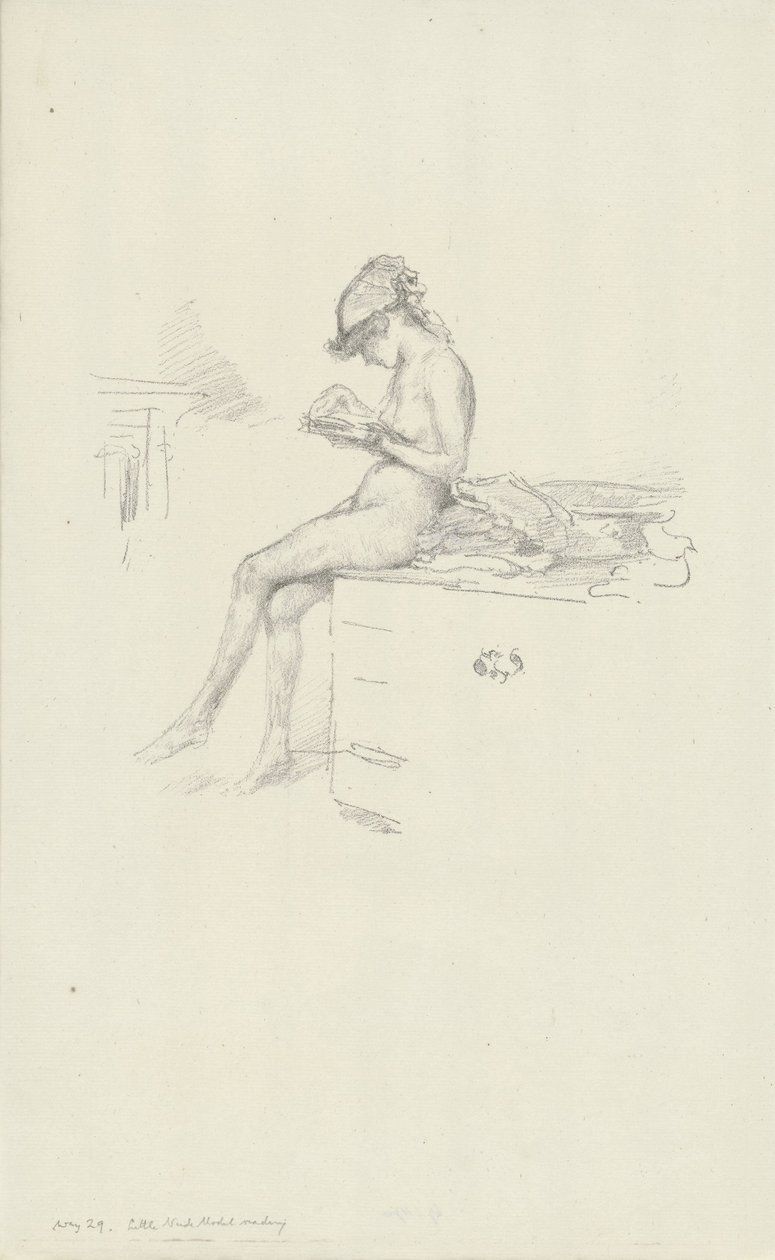 A modelo nua, lendo de James Abbott McNeill Whistler