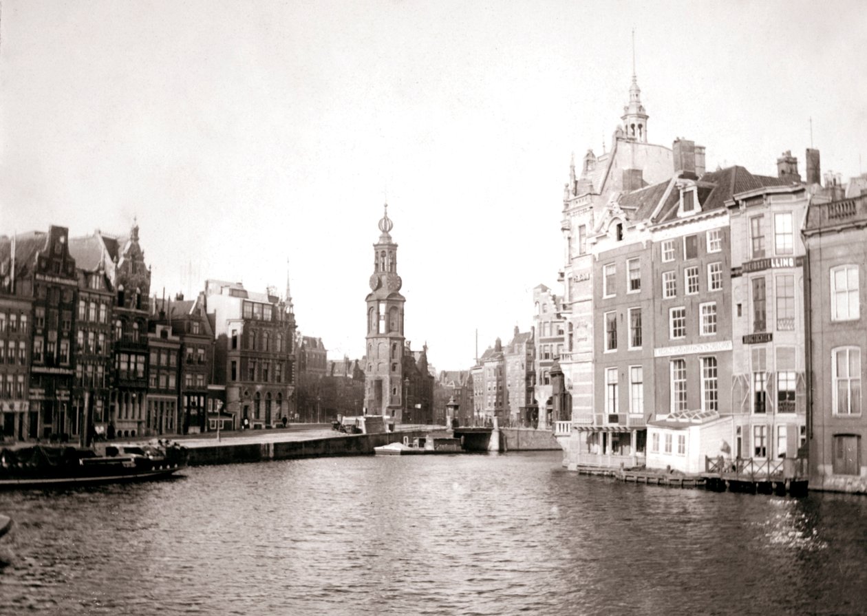 Canal, Amsterdã, 1898. de James Batkin