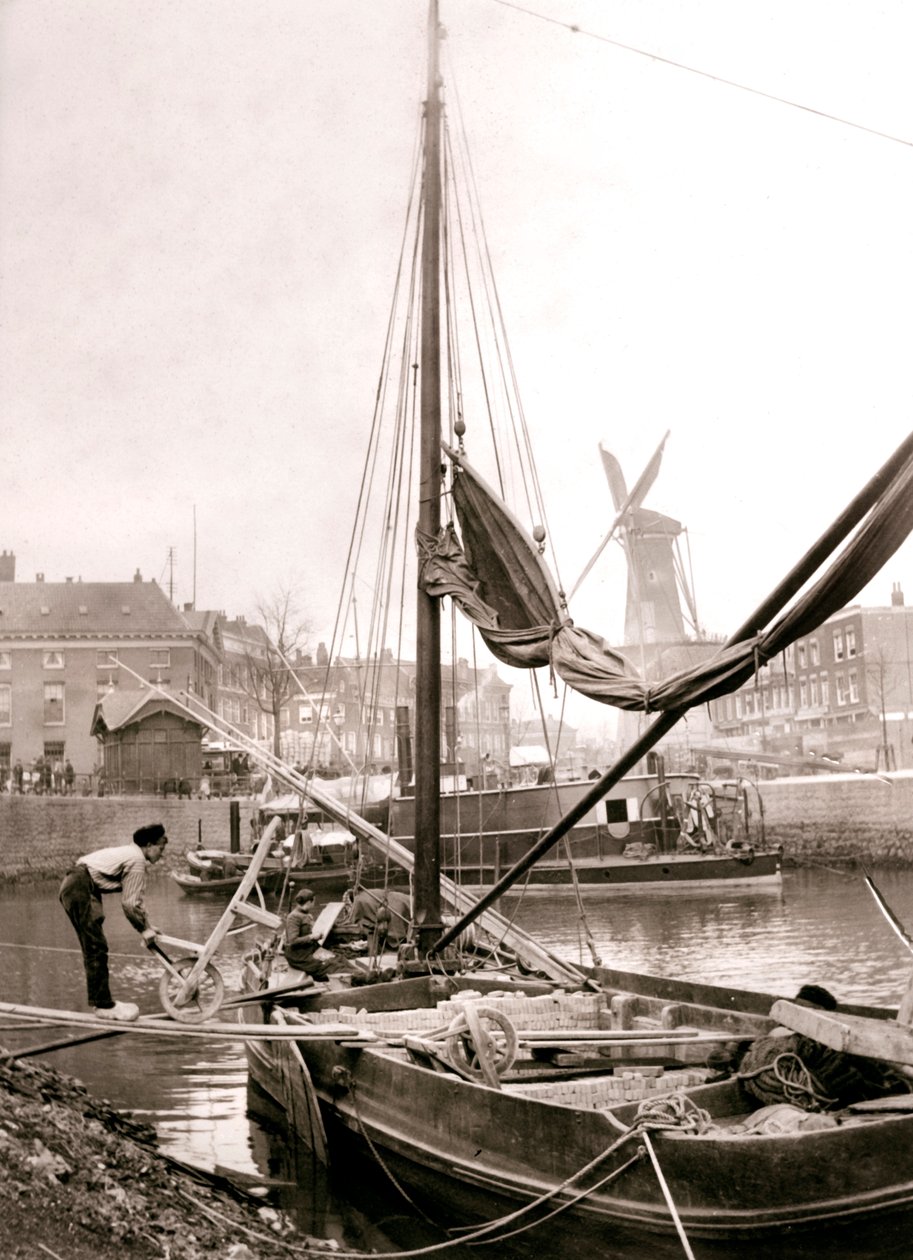 Barco de canal, Roterdã, 1898. de James Batkin