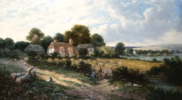 Feno (óleo sobre tela) de James Edwin Meadows