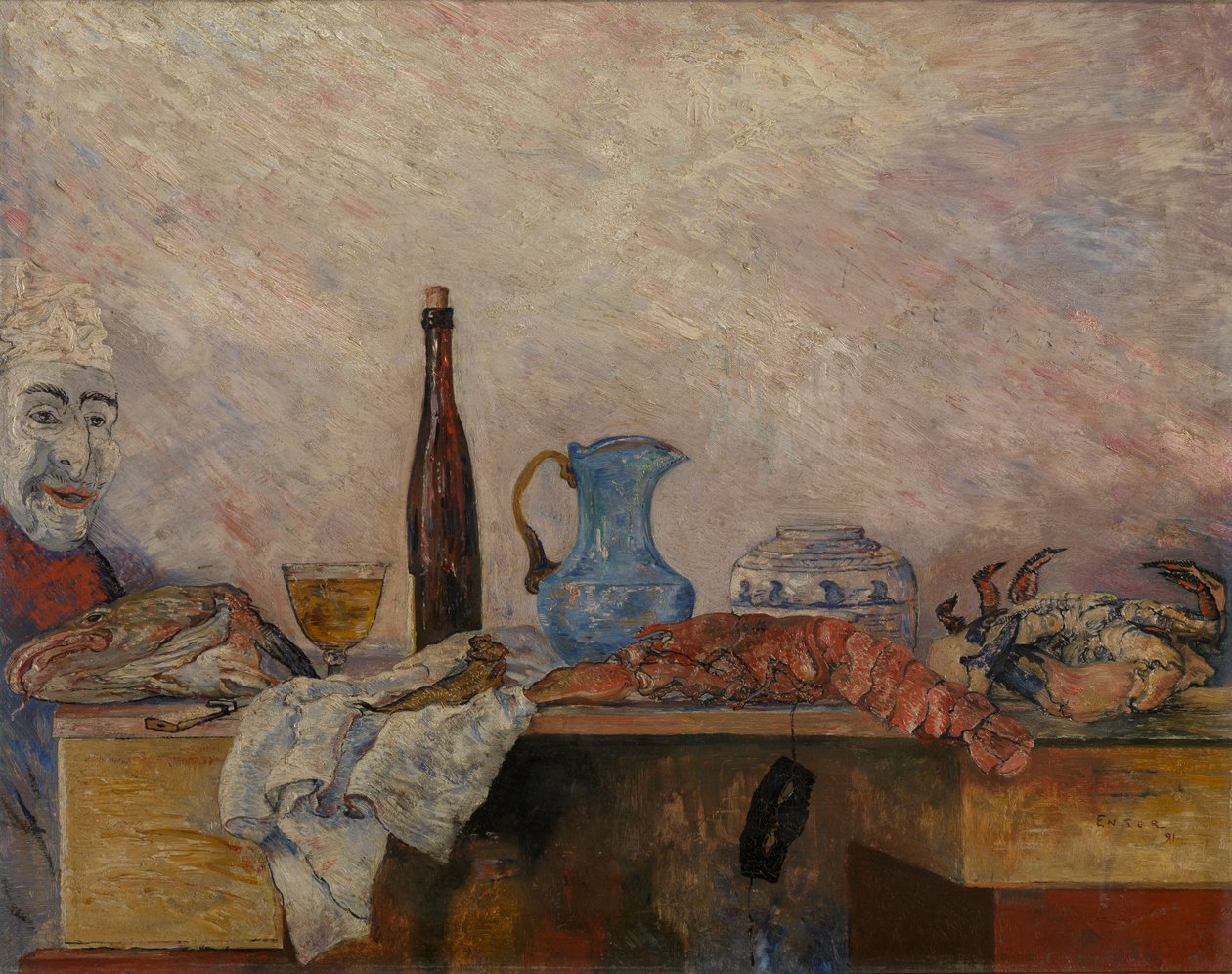Máscara e Crustáceos de James Ensor