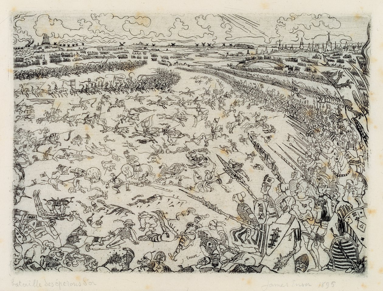 A Batalha dos Esporões Dourados de James Ensor