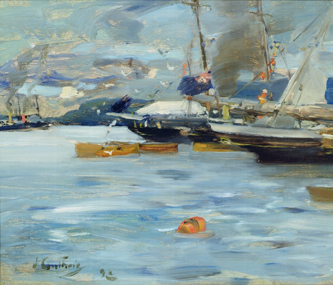 Iates ancorados, Oban, 1893 de James Guthrie