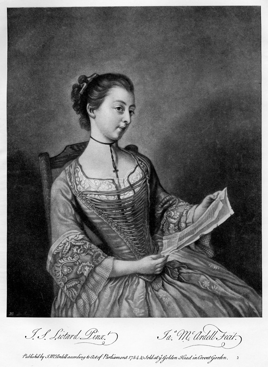 Miss Lewis, 1754 1905. de James McArdell