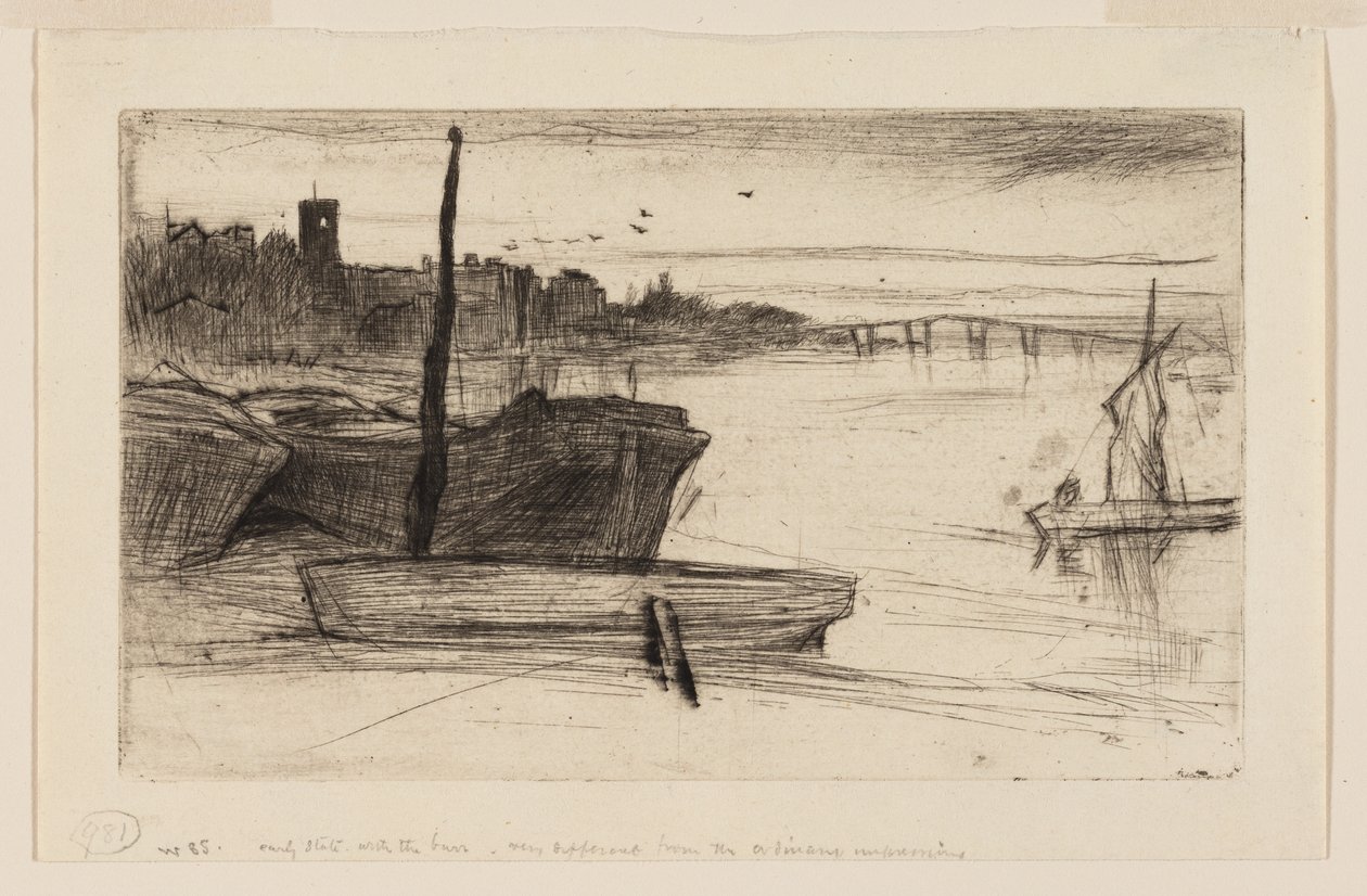 Chelsea Bridge e Igreja de James Abbott McNeill Whistler