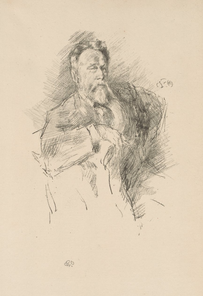 Esboço de William E. Henley de James Abbott McNeill Whistler