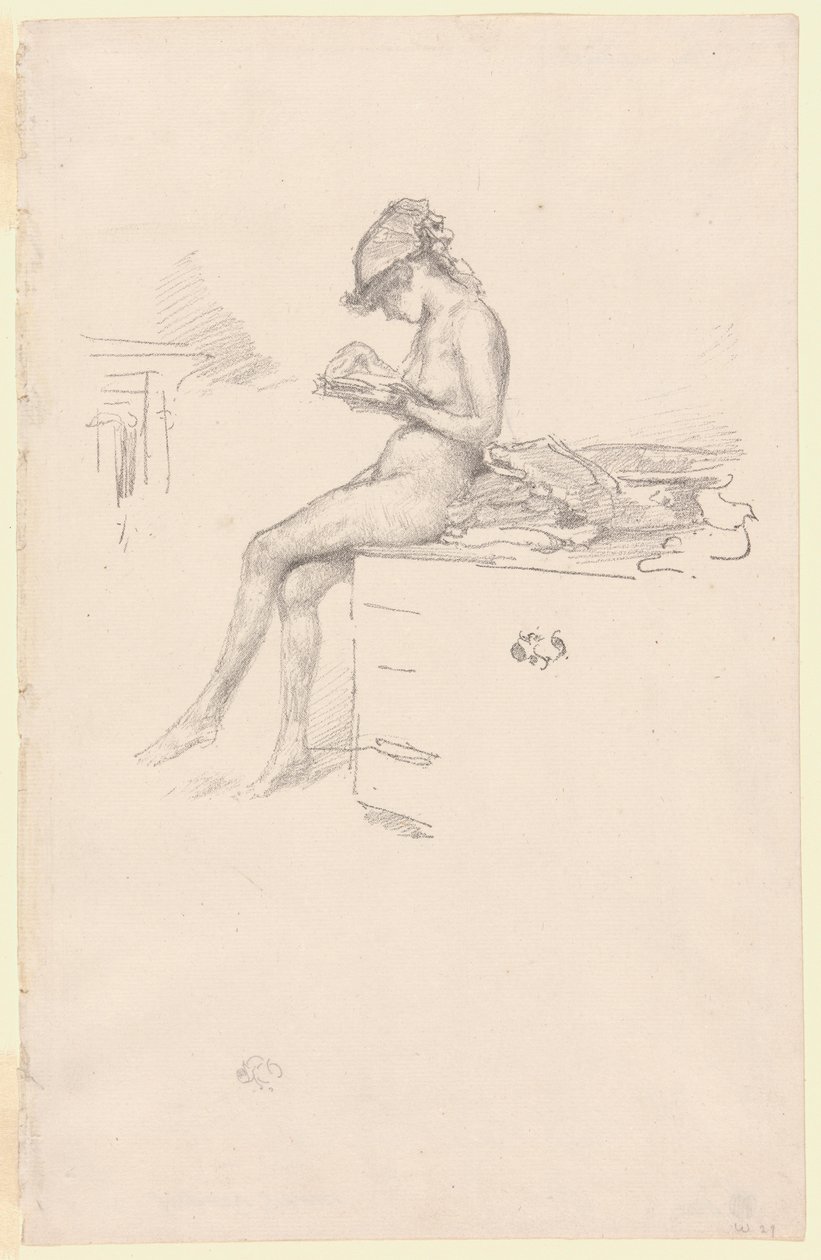 A modelo nua, lendo de James Abbott McNeill Whistler