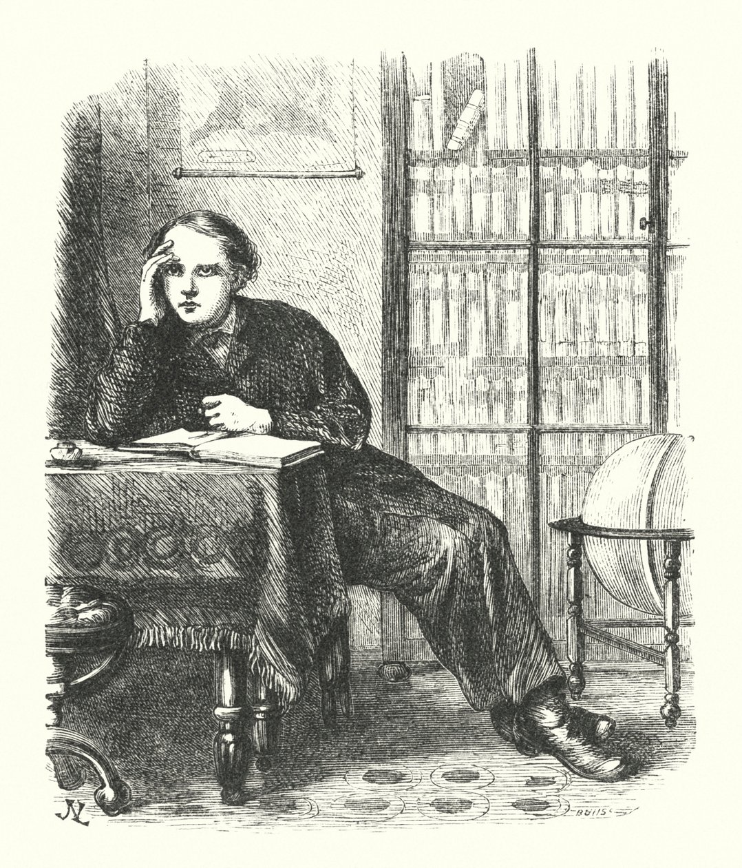 The Earnest Student (gravura) de James N. Lee