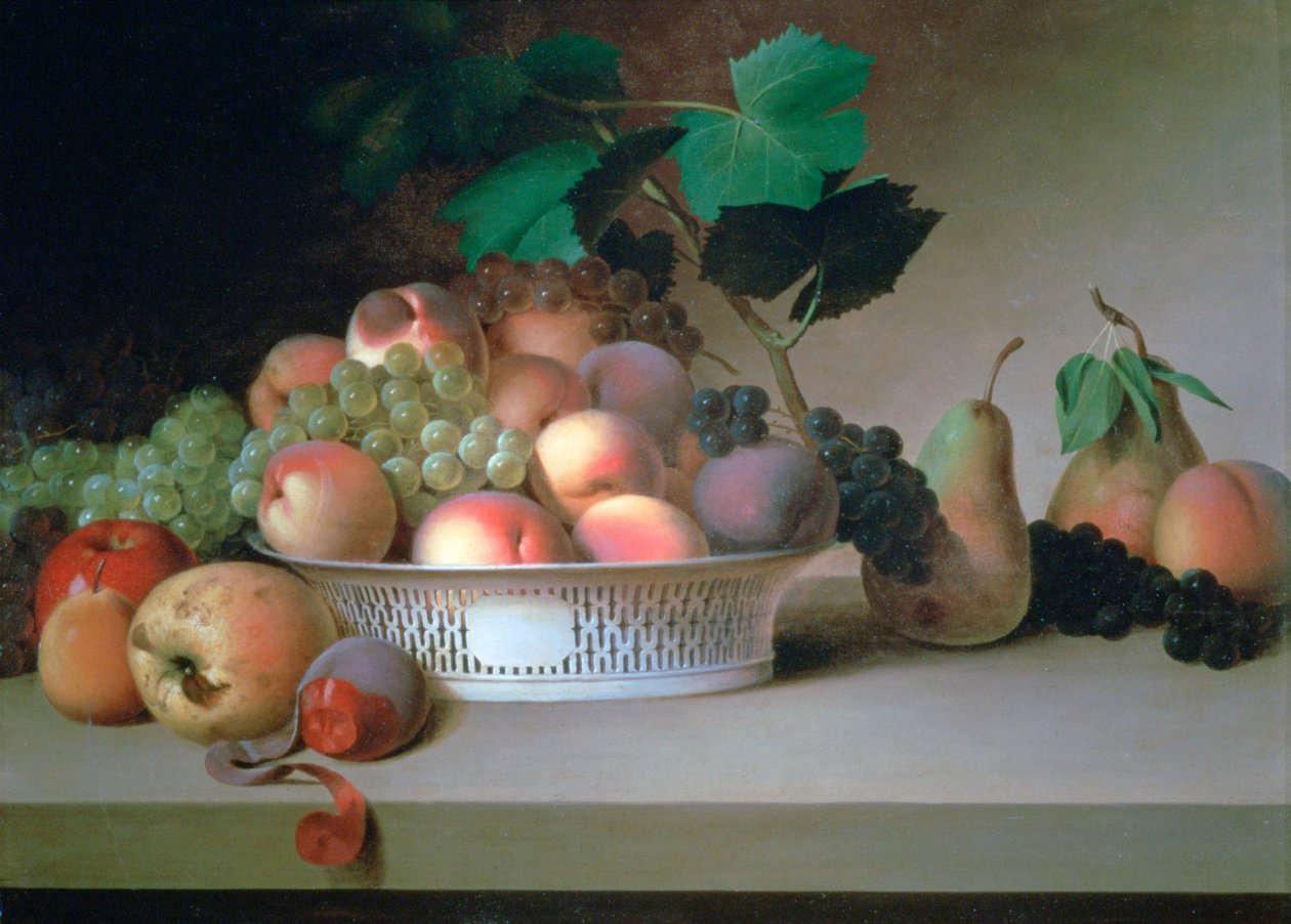 "Abundância de frutas", c1820 de James Peale