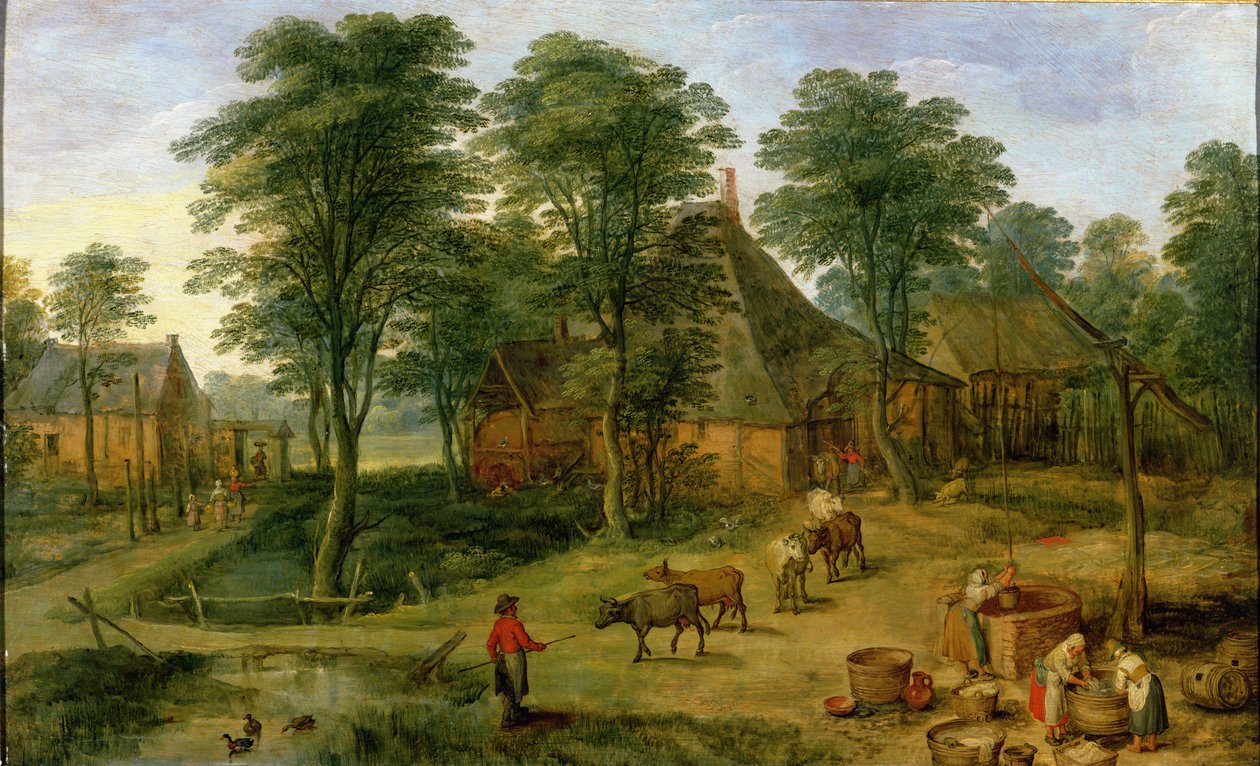 O pátio de Jan the Elder Brueghel