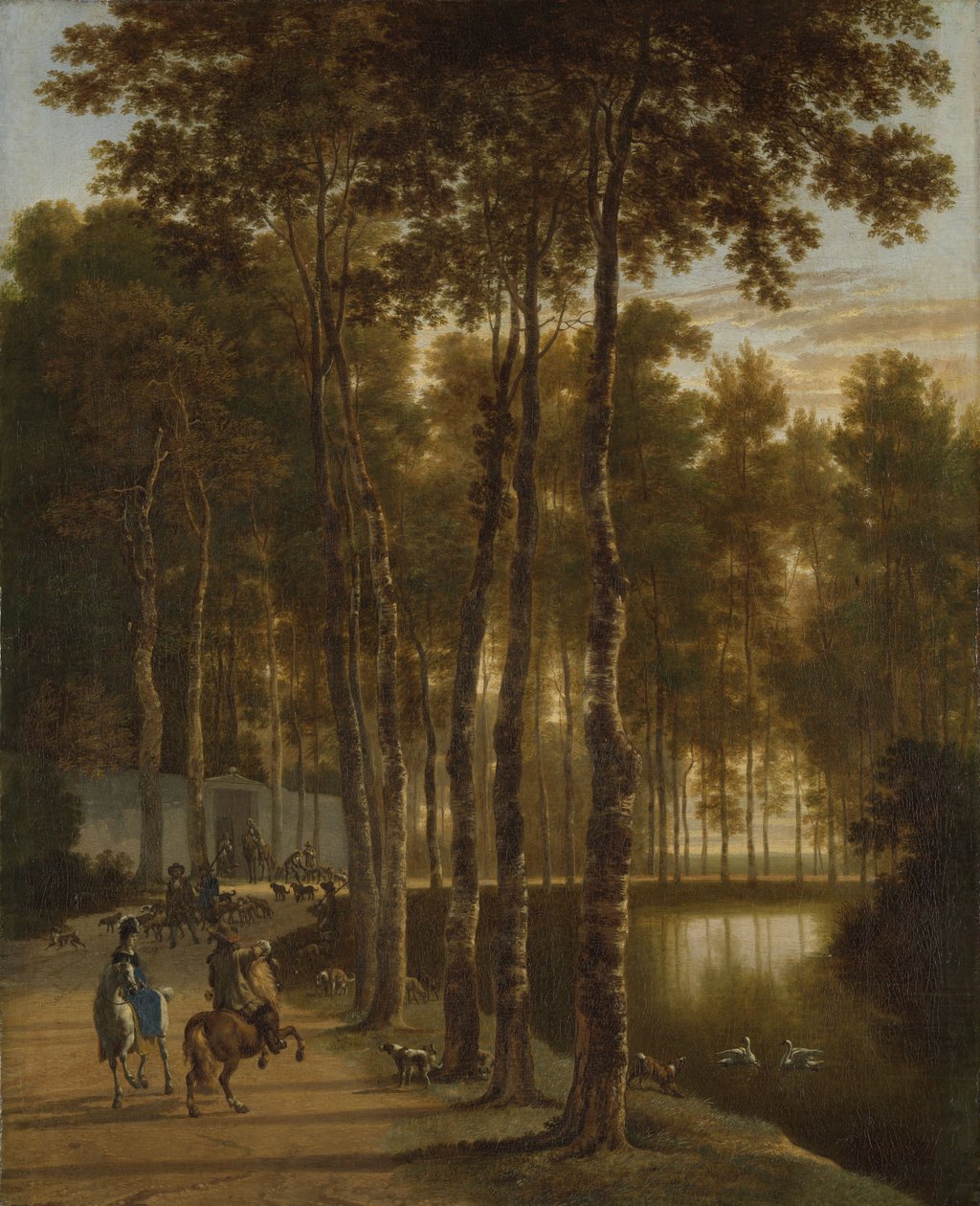 A avenida de bétulas de Jan Hackaert