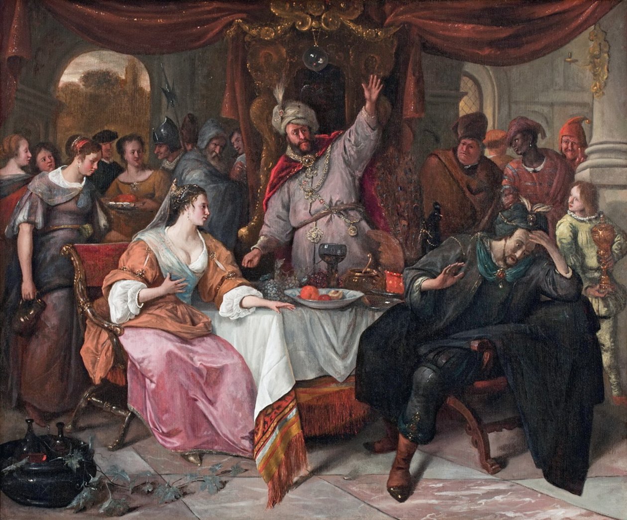 A ira de Assuero de Jan Havickszoon Steen