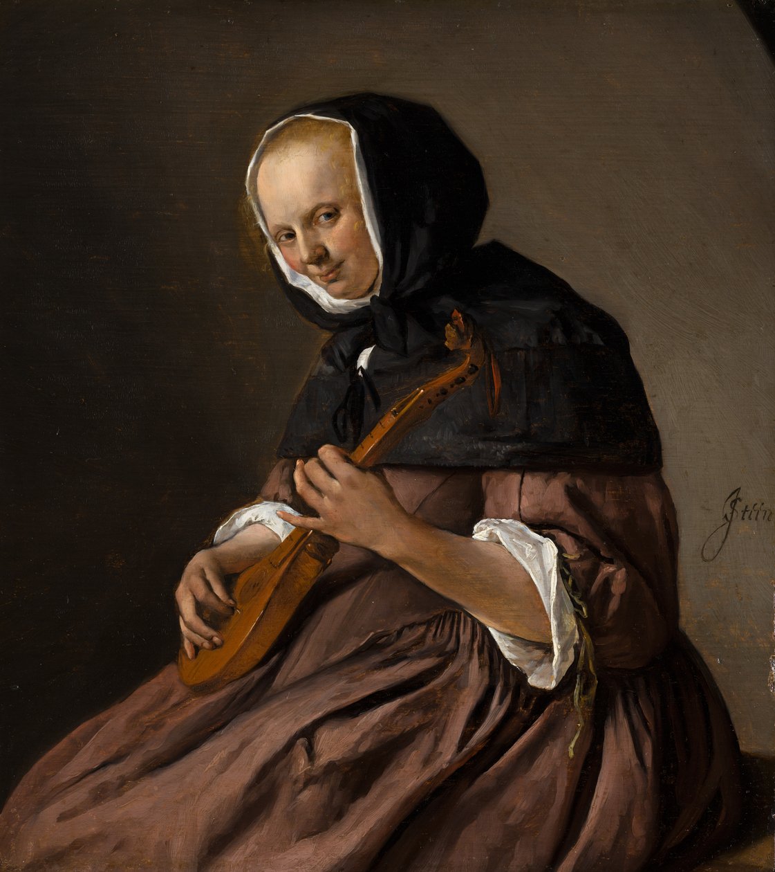 Mulher está jogando o Sistrum de Jan Havickszoon Steen