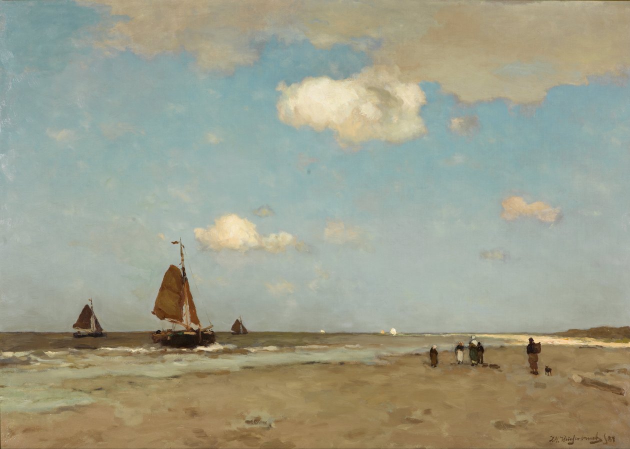 Cena da praia de Jan Hendrik Weissenbruch