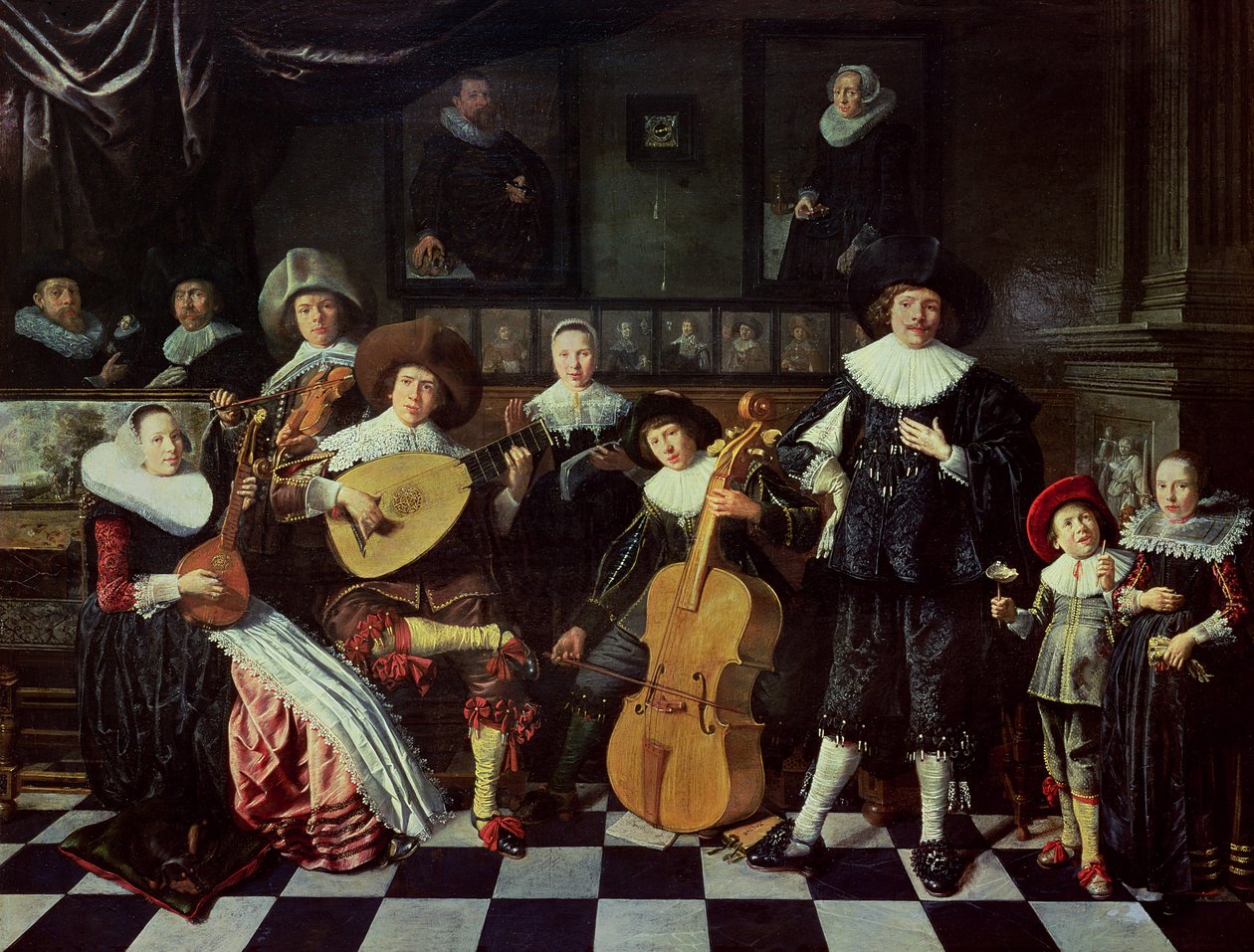 Família fazendo música de Jan Miense Molenaer